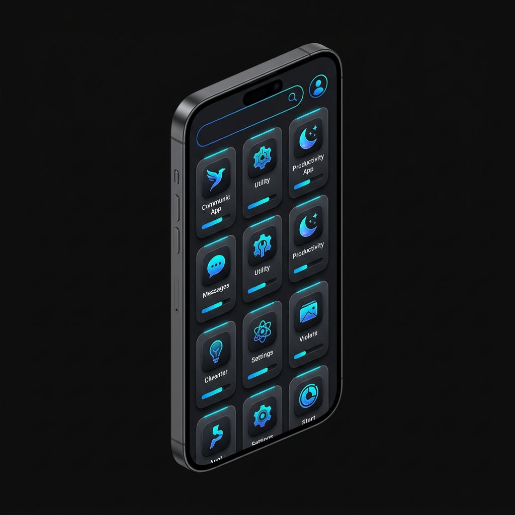 Sleek Dark Tech UI Mockup